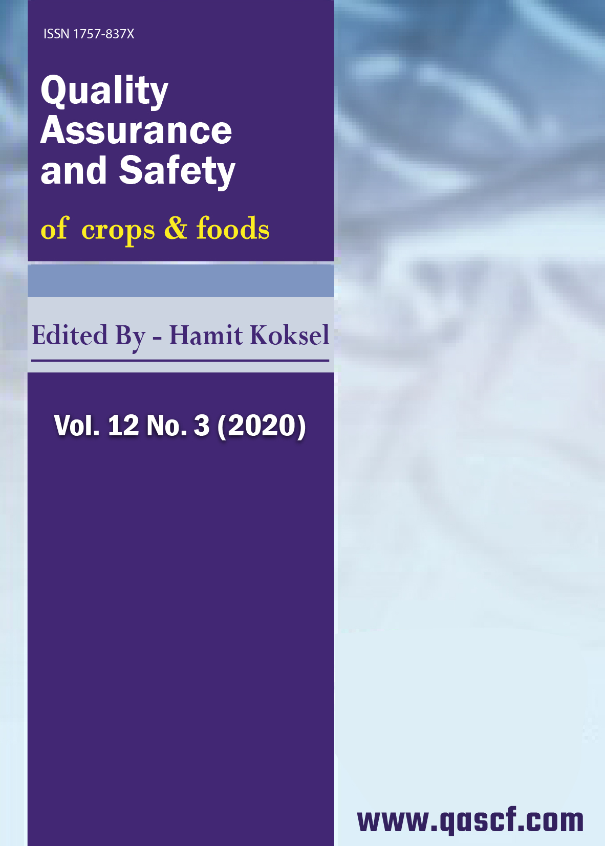 Quality Assurance and Safety of Crops & Foods: Vol. 12 No. 3 (2020)